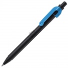SNAKE, ручка шариковая, голубой, черный корпус, металл
