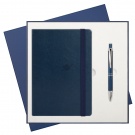 Подарочный набор Voyage/Crocus, синий (ежедневник недат А5, ручка)