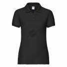 Поло "Lady-Fit 65/35 Polo", черный_М, 65% п/э, 35% х/б, 180 г/м2