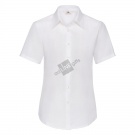 Рубашка "Lady-Fit Short Sleeve Oxford Shirt", белый_XS, 70% х/б, 30% п/э, 130 г/м2