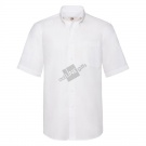 Рубашка "Short Sleeve Oxford Shirt", белый_L, 70% х/б, 30% п/э, 130 г/м2