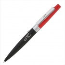 Ручка шариковая "Peri", черный/красный, покрытие soft touch