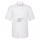 Рубашка "Short Sleeve Oxford Shirt", белый_XL, 70% х/б, 30% п/э, 130 г/м2