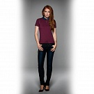 Поло женское DNM Forward/women, бордовое/denim/burgundy