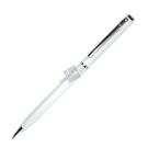 SLIM, ручка шариковая, белый/хром, металл