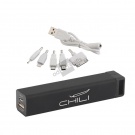 Зарядное устройство "Chida" 2800 mAh, черный, покрытие soft touch