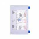 Календарь настольный на 2 года; серый с синим; 18х11 см; пластик; шелкография, тампопечать