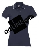Рубашка поло женская Practice women 270, темно-синяя с белым