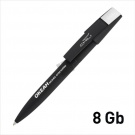 Ручка шариковая "Semiram" с флеш-картой на 8GB, черный, покрытие soft touch