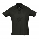 Рубашка поло мужская SUMMER II, чёрный, M, 100% хлопок, 170 г/м2