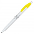 N1, ручка шариковая, желтый/белый, пластик