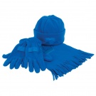 Набор "Зима" (шапка, шарф, перчатки), синий