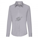Рубашка "Lady-Fit Long Sleeve Oxford Shirt", светло-серый_M, 70% х/б, 30% п/э, 135 г/м2
