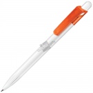 SYMPHONY, ручка шариковая, фростированный оранжевый/белый, пластик