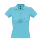 Поло "People", бирюзовый_2XL, 100% х/б, 210г/м2