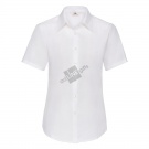 Рубашка "Lady-Fit Short Sleeve Oxford Shirt", белый_M, 70% х/б, 30% п/э, 130 г/м2
