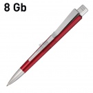 Ручка с флеш-картой USB 8GB "GENIUS METALLIC MM", бордовый