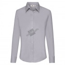 Рубашка "Lady-Fit Long Sleeve Oxford Shirt", светло-серый_L, 70% х/б, 30% п/э, 135 г/м2