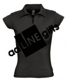Рубашка поло женская без пуговиц PRETTY 220, черная