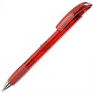 NOVE LX, ручка шариковая с грипом, прозрачный красный/хром, пластик