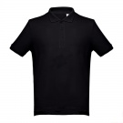 Рубашка-поло мужская ADAM, черный, M, 100% хлопок, плотность 195 г/м2