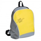 Промо-рюкзак "Fun"; серый с желтым; 30х38х14 см; полиэстер; шелкография