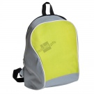Промо-рюкзак "Fun"; серый с зеленым; 30х38х14 см; полиэстер; шелкография