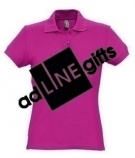 Рубашка поло женская PASSION 170, темно-розовая (фуксия)