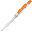 MIR, ручка шариковая, белый/оранжевый, пластик