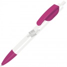 TRIS, ручка шариковая, белый корпус/розовый, пластик