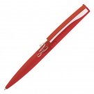 Ручка шариковая "Dial", красный/серебристый, покрытие soft touch