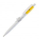 Ручка шариковая "Victoria", белая/желтая