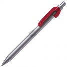 SNAKE, ручка шариковая, красный, серебристый корпус, металл