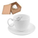 Чайная пара "Романтика" в подарочной упаковке; 16,5х16,5х11см,210мл; фарфор; деколь