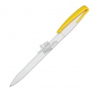 Ручка шариковая COBRA, белый, клип желтый